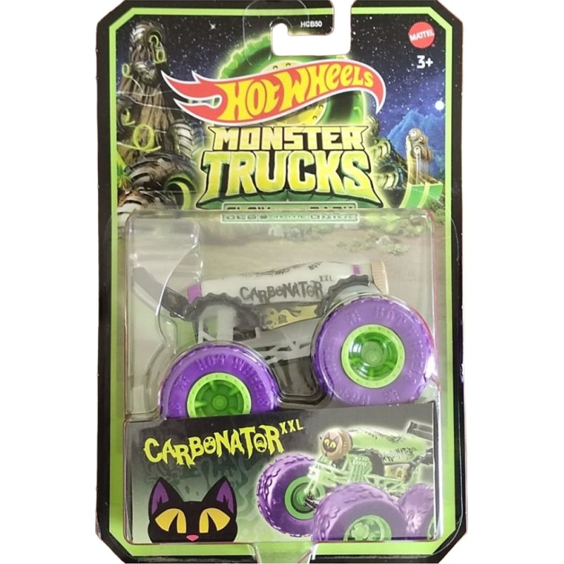 Mattel Hot Wheels Monster Trucks: Glow in The Dark - Carbonator XXL (HWC90)