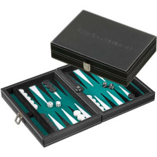 Philos Backgammon Tinos, green, small, magnetic nardi