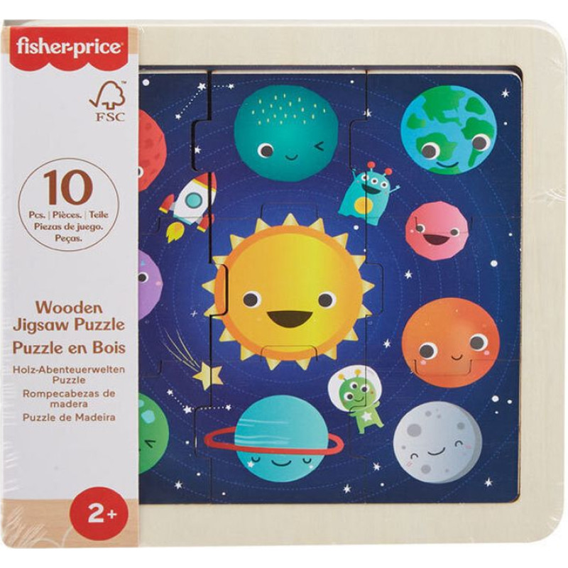 Mattel Fisher-Price: Wooden Jigsaw Puzzle - Planet (HXV16)