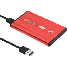 Qoltec Obudowa na dysk hdd/ssd 2.5 cala sata3 | usb 3.0 | czerwona
