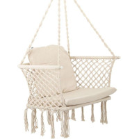 OPENWORK HAMMOCK HANGING CHAIR STORK'S NEST 78x64CM ECRU