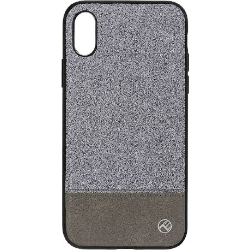 Tellur Cover Synthetic Leather Glitter II for iPhone X/XS silver