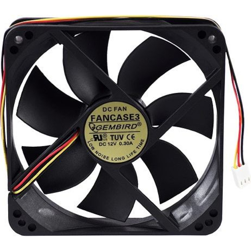 Gembird Wentylator 120x120x25mm 3-pin ball obud/zasilacz