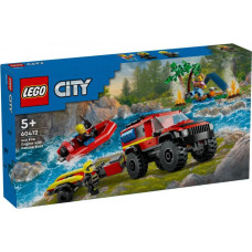 Lego ® City: 4x4 Fire Truck with Rescue Boat Toy (60412)
