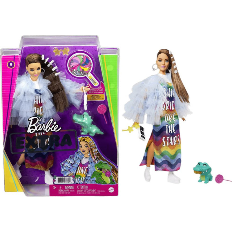 Mattel Barbie Extra: Rainbow Dress Doll (GYJ78)