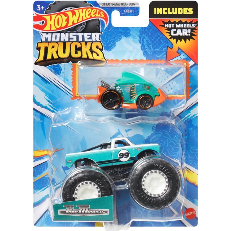 Mattel Hot Wheels Monster Trucks: Pure Muscle Die-Cast  Truck (HKM14)