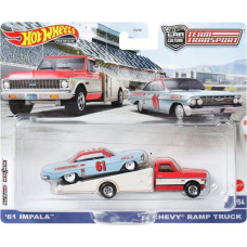 Mattel Hot Wheels: Premium Car Culture Team Transport - 61 Impala  72 Chevy Ramp Truck (HKF40)