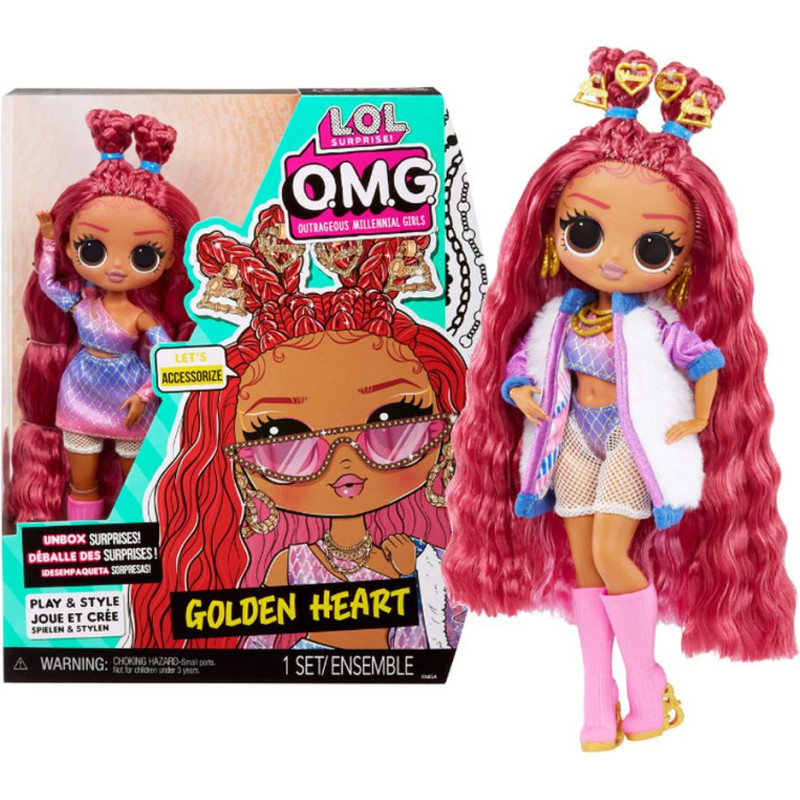 MGA L.O.L. Surprise!: O.M.G. - Golden Heart Doll (588511EUC)