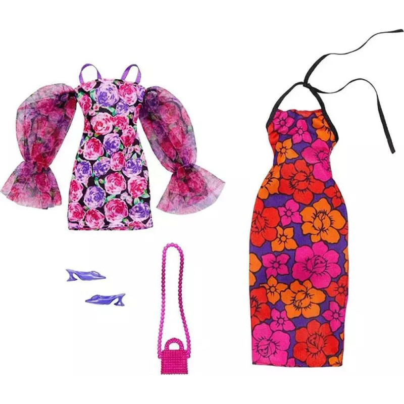 Mattel Μattel Barbie: Fashions 2-Pack Clothing Set - Dressy Floral-Themed and Accessory (HJT35)