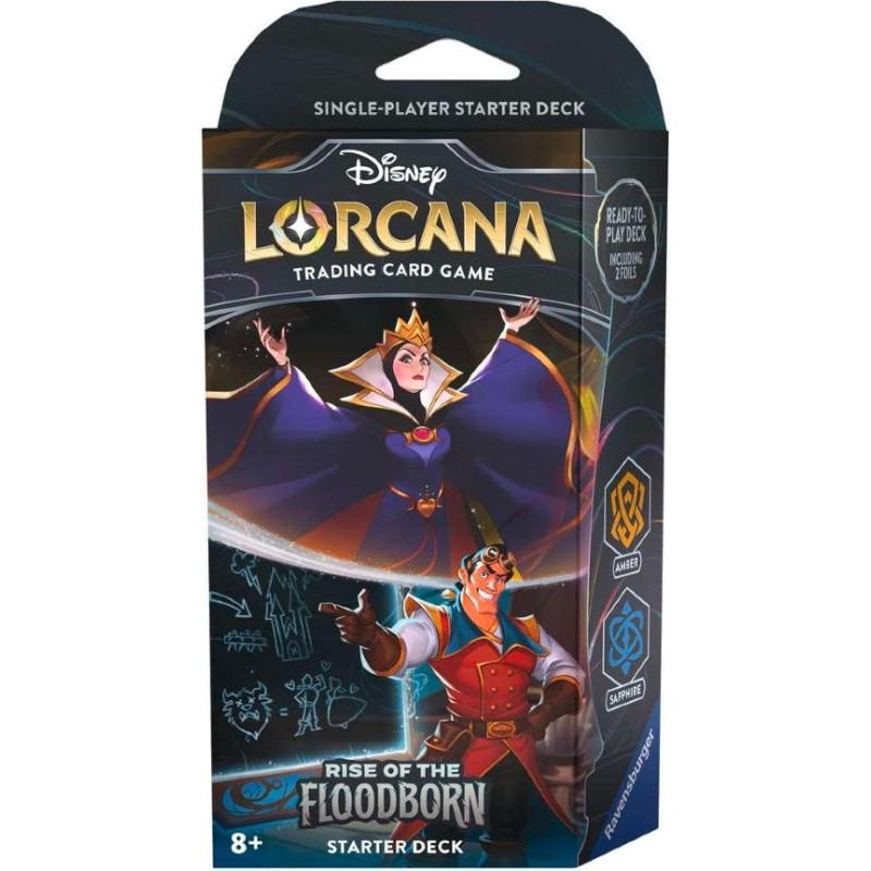 Disney Lorcana : Rise of the Floodborn TCG Starter Deck Amber & Sapphire