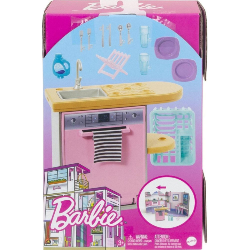 Mattel Barbie: Furniture and Accessory Pack - Dishwasher Theme (HJV34)