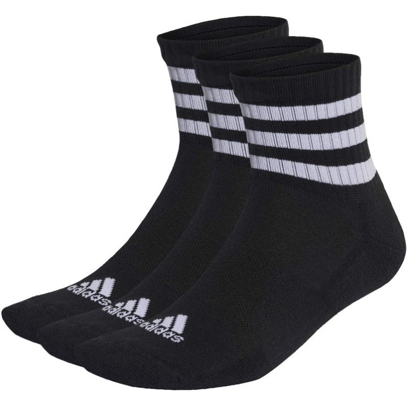 Adidas 3-Stripes Cushioned Sportswear Mid-Cut Socks 3 Pairs IC1317 (40-42)