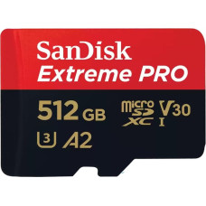 Sandisk extreme pro microsdxc 512gb 200/140 mb/s a2