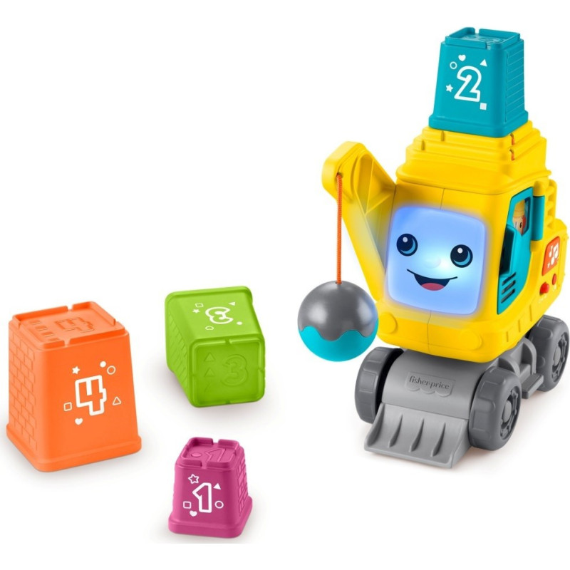 Fisher Price Zabawka edukacyjna wesoły dźwig układaj i licz