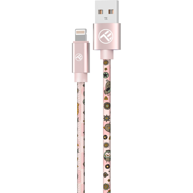 Tellur Graffiti USB to Lightning Cable 3A 1m Pink