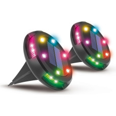 Effiki Zestaw 2 szt lamp solarnych led rgb activejet larix