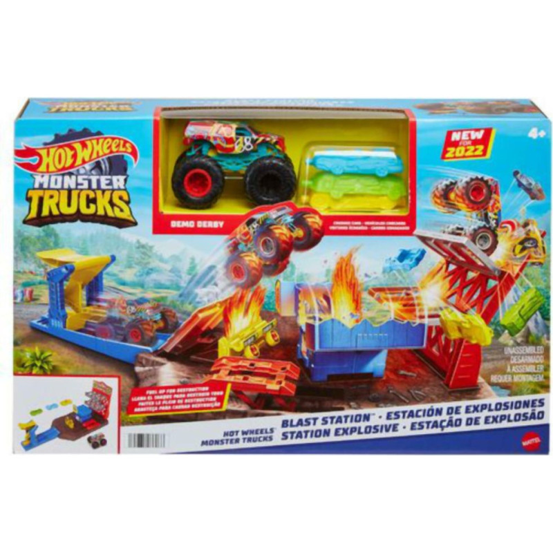 Mattel Hot Wheels Monster Trucks Set - Blast Station (HFB12)