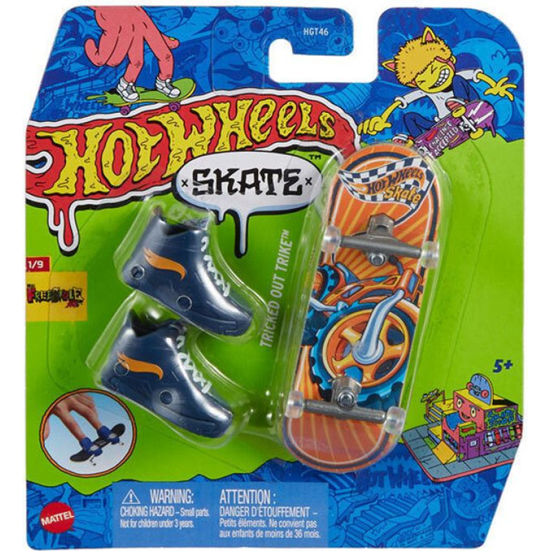 Mattel Hot Wheels Skate Fingerboard and Shoes: Challenge Accepted Freestyle - Tricked Out Trike (HVJ87)