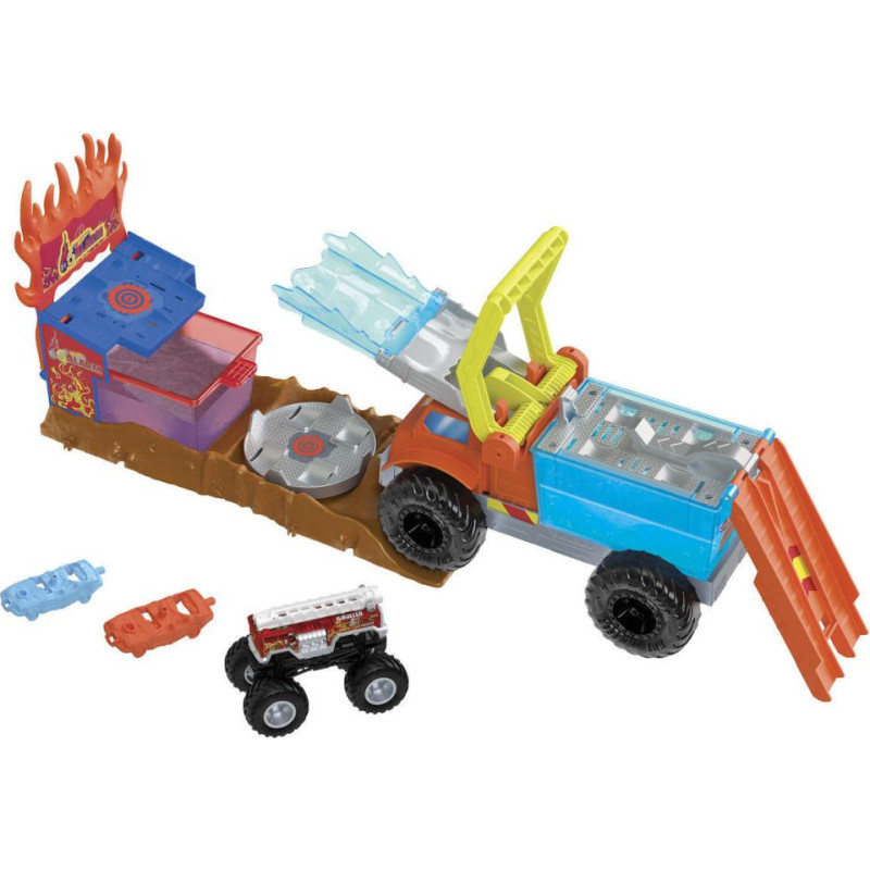 Mattel Hot Wheels: Monster Trucks Arena Smashers Color Shifters - 5-Alarm Rescue (HPN73)