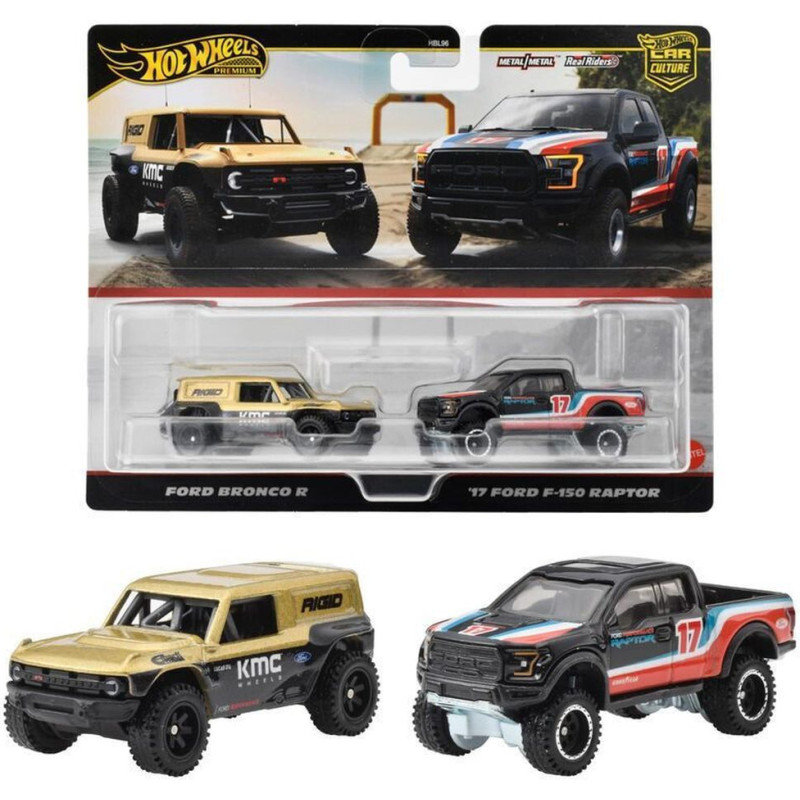 Mattel Hot Wheels®: Premium Car Culture - Ford Bronco  17 Ford F-150 Raptor (HRR77)