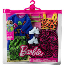 Mattel Μattel Barbie: Fashions 2-Pack Clothing Set - Made to Move Skirt  T-shirt Pants and Accessory (HJT36)