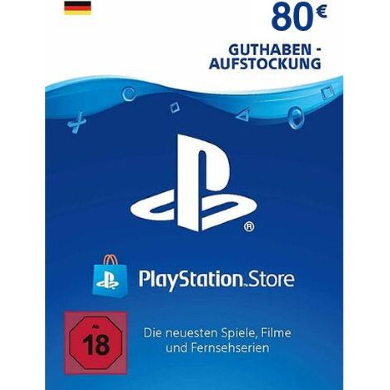 Sony PlayStation Network Card PSN PlayStation Store Germany 80 EUR