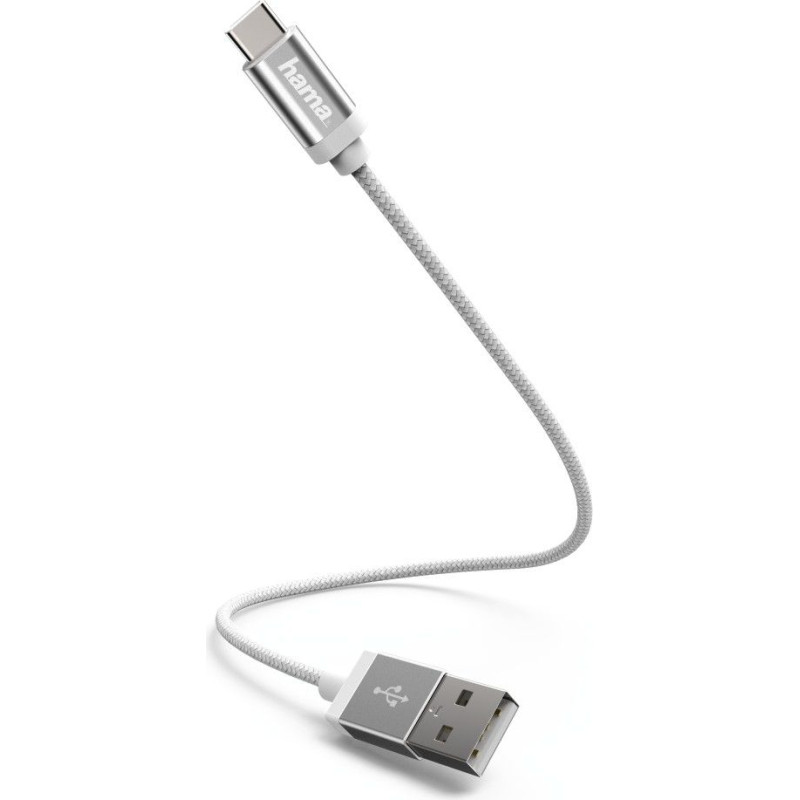 Hama 00178284 Charging/Data Cable, USB Type-C 0.2m White