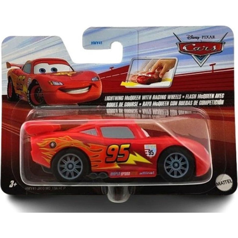 Mattel Disney: Cars On the Road - Lightning McQueen with Racing Wheels Vehicle (HWY41)