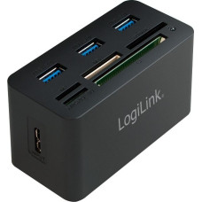 Logilink Hub usb 3.0, 3 porty, z czytnikiem kart pamięci