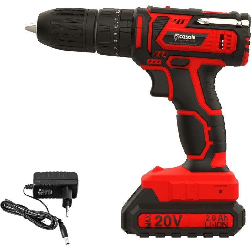 Casals Wkrętarko-wiertarka bezprzewodowa akumulatorowa 20v casals cid2050b