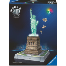 Ravensburger 3D Puzzle: 3D Iconics - Statue of Liberty Night Edition (108pcs)