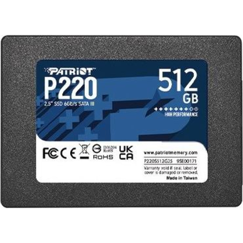 Patriot Dysk ssd 512gb p220 550/500mb/s sata iii 2.5 cala