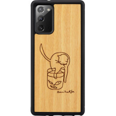 Man&Wood case for Galaxy Note 20 cat with fish