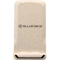 Tellur Green Qi wireless fast desk charger, 15W, Cream