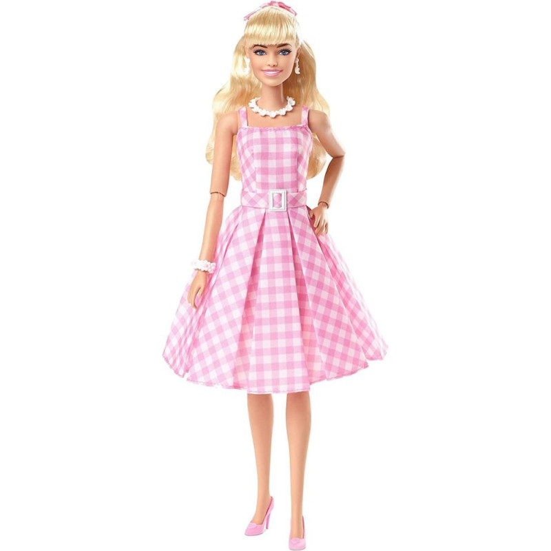 Mattel Barbie: The Movie - Collectible Doll Margot Robbie as Barbie in Pink Gingham Dress (HPJ96)