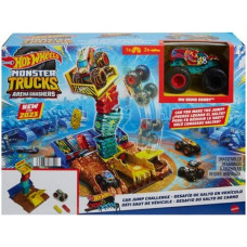 Mattel Hot Wheels Monster Trucks: Arena Smashers - Car Jump Challenge Playset (HNB94)