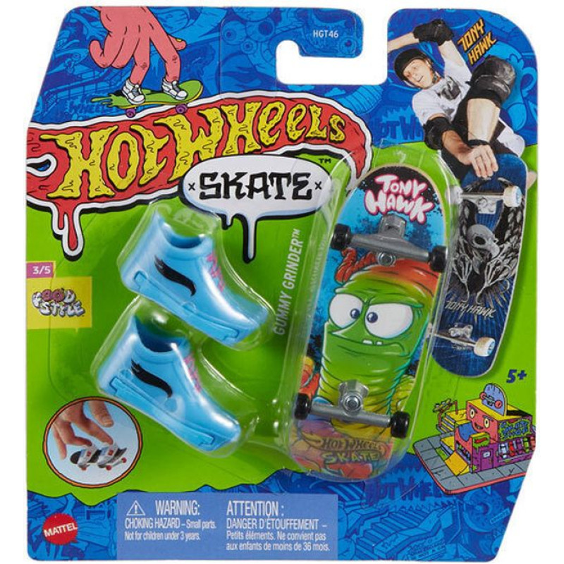 Mattel Hot Wheels Skate Fingerboard and Shoes: Tony Hawk Food Style - Gummy Grinder (HVJ83)