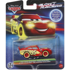 Mattel Disney Cars: Glow Racers - Lightning Mcqueen Vehicle (HPG77)