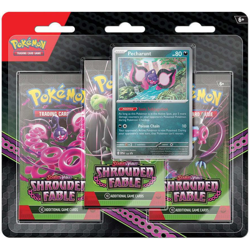 The Pokémon Company International Pokemon TCG: Scarlet  Violet - Shrouded Fable 3 Pack Blister (POK859991)