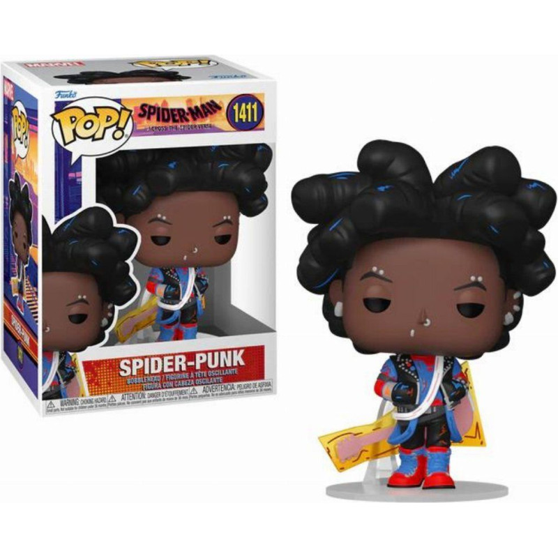 Funko Pop! Marvel Spider-Man: Across the Spider-Verse - Spider-Punk (UN) #1411 Bobble-Head Vinyl Figure