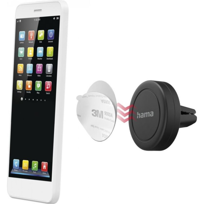 Hama Uniwersalny uchwyt na kratkę czarny