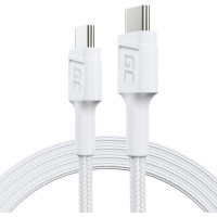 Green Cell kabel kabgc30w gc powerstream usb-c - usb-c 120cm, power delivery 60w, ultra charge, qc 3.0, biały