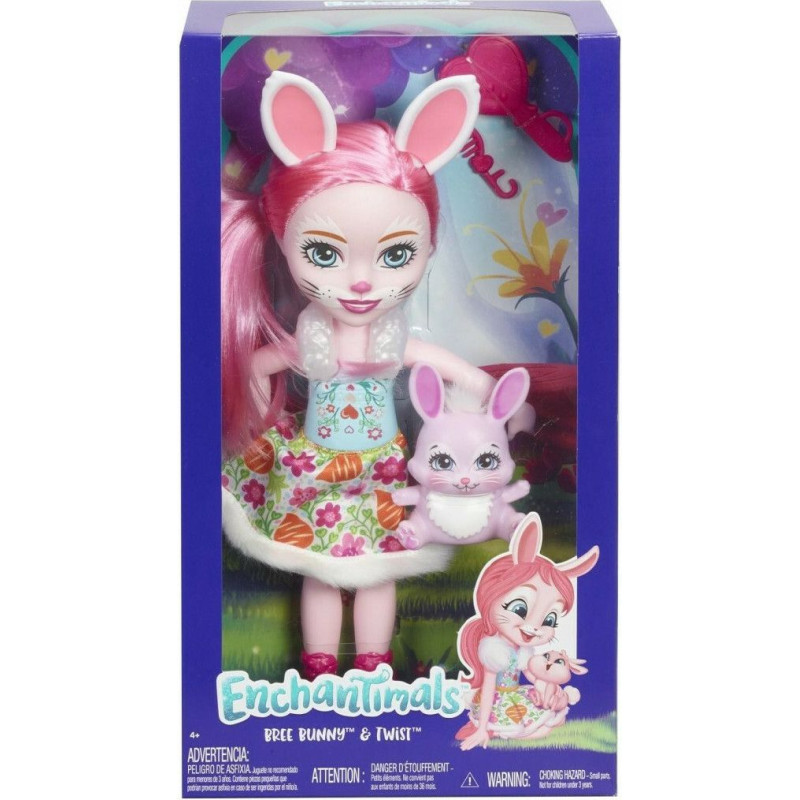 Mattel Enchantimals Huggable Cuties Big Doll - Bree Bunny  Twist (30cm) (FRH52)