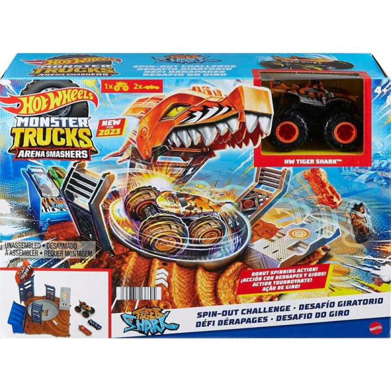 Mattel Hot Wheels Monster Trucks: Arena Smashers - Spin-Out Challenge Playset (HNB93)