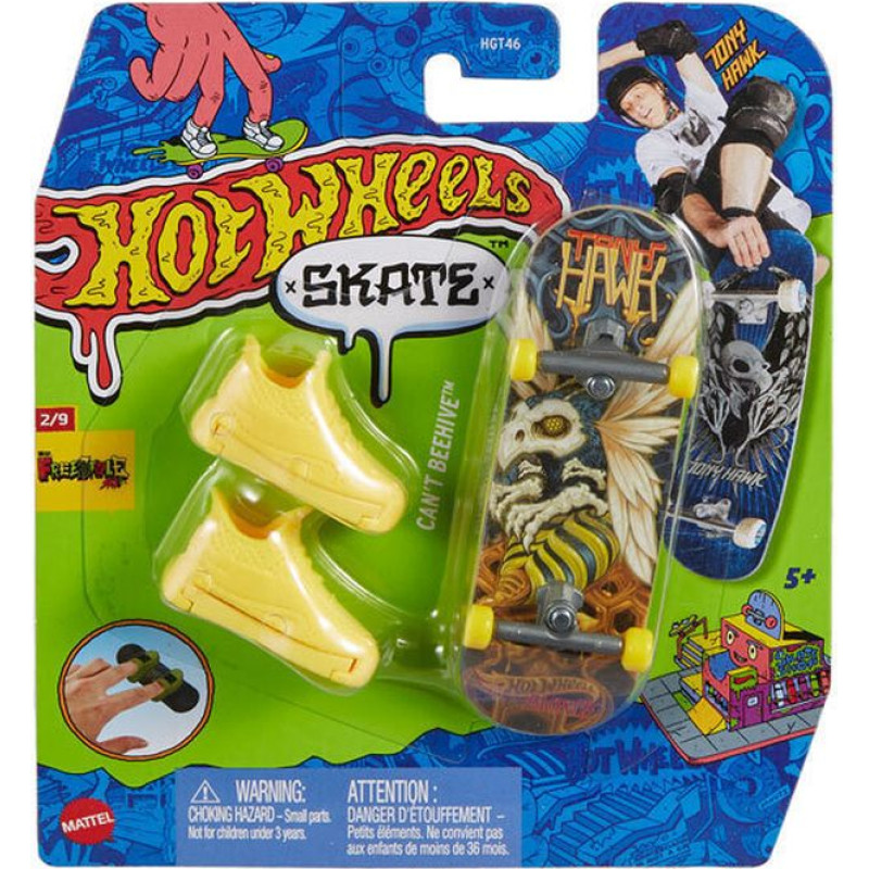 Mattel Hot Wheels Skate Fingerboard and Shoes: Tony Hawk Freestyle - Cant Beehive (HVJ88)