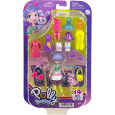 Mattel Polly Pocket: Medium Pack - Morning Walk Doll with Pet (HKV94)