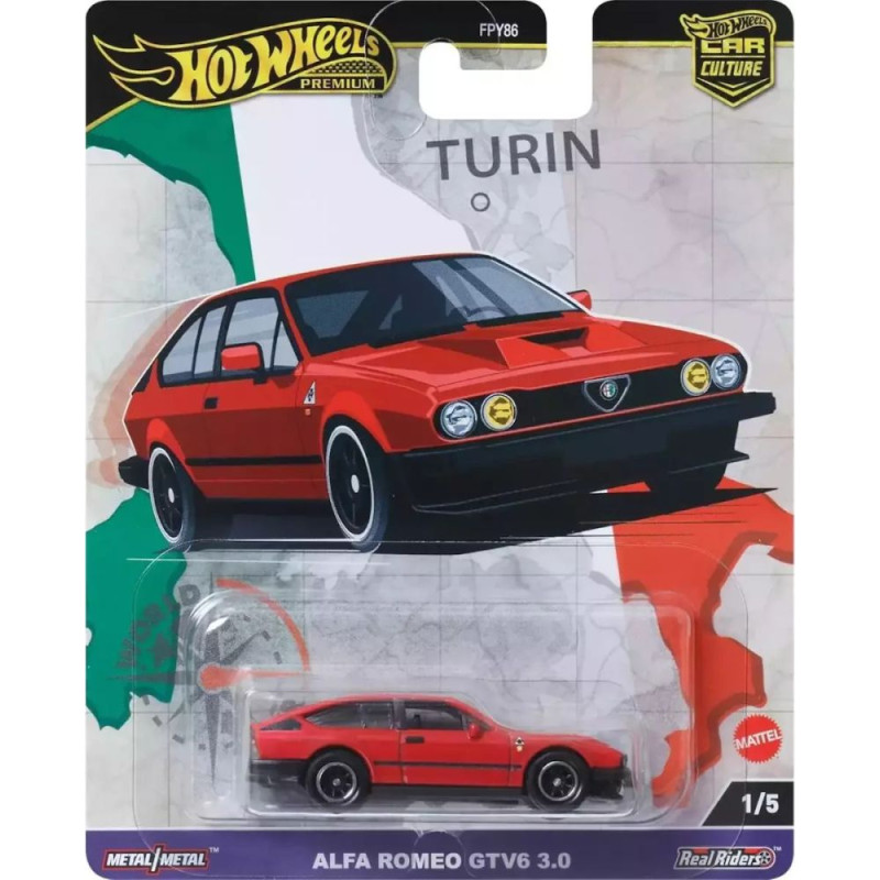 Mattel Hot Wheels Premium: Car Culture - Alfa Romeo GTV 6 3.0 Vehicle (HRV80)