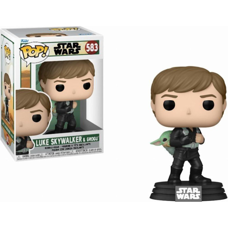 Funko Pop! Disney Star Wars: Book of Boba Fett - Luke Skywalker  Grogu (TRNG) #583 Vinyl Figure