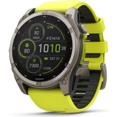 Garmin Zegarek garmin fenix 8 solar sapphire titanium amp yellow/graphite