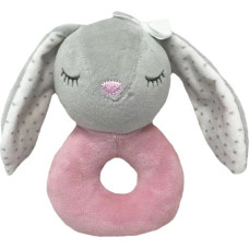 Tulilo Grzechotka króliczek 18 cm szara